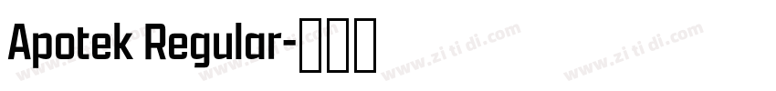 Apotek Regular字体转换